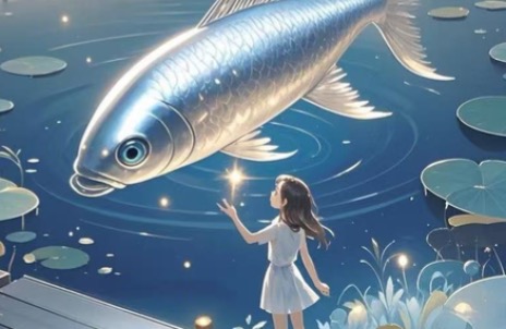 湖边的银光
